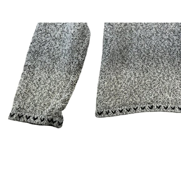 CJ Banks Womens Hand Embroidered Sweater Size X Gray Wool Blend 1/4 Zip - Picture 11 of 13